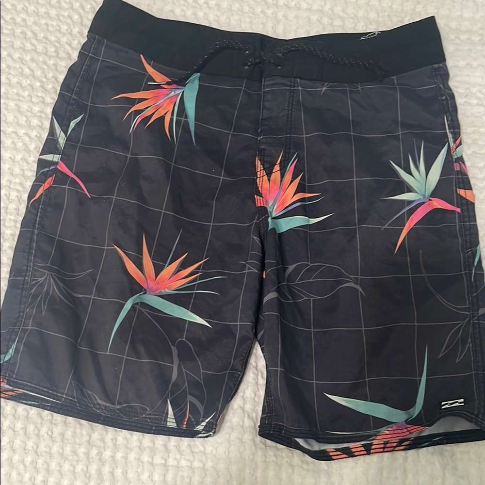 Billabong Black Tropical Kids Swim Trunks